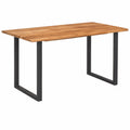 Mesa Extensible de Madera de Acacia para Comedor y Sala de Estar