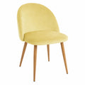 Silla de Comedor Vint en Terciopelo Amarillo
