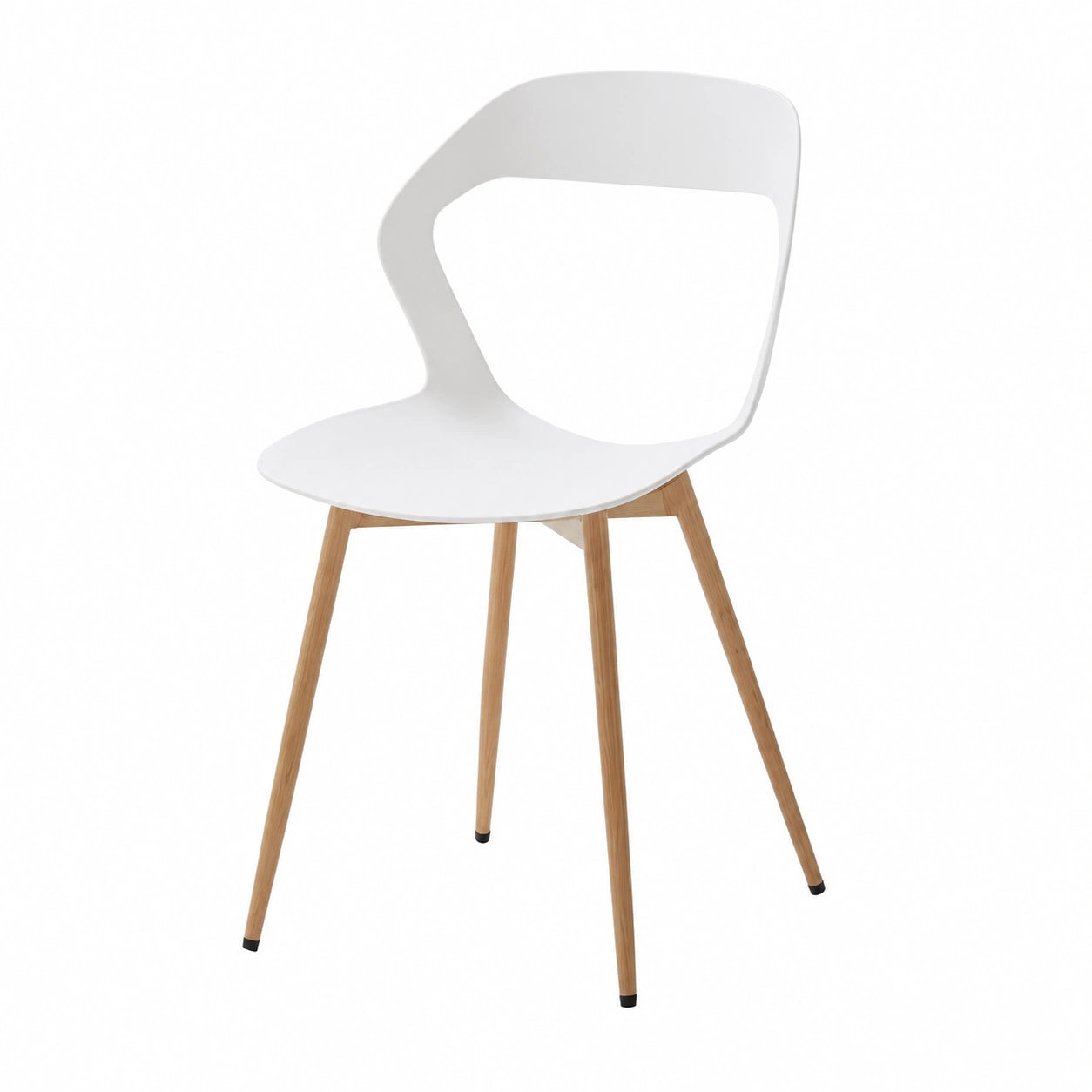 Juego de 6 Sillas de Comedor Blancas con Patas Metálicas para Sala, Cocina y Oficina