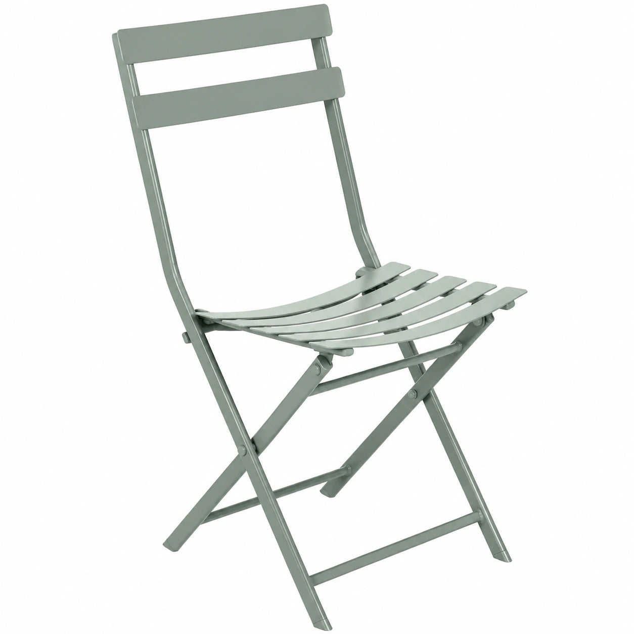 Silla Plegable de Jardín Greensboro de Hespéride, Acero Antioxidante, Verde Oliva, 50x42x81 cm