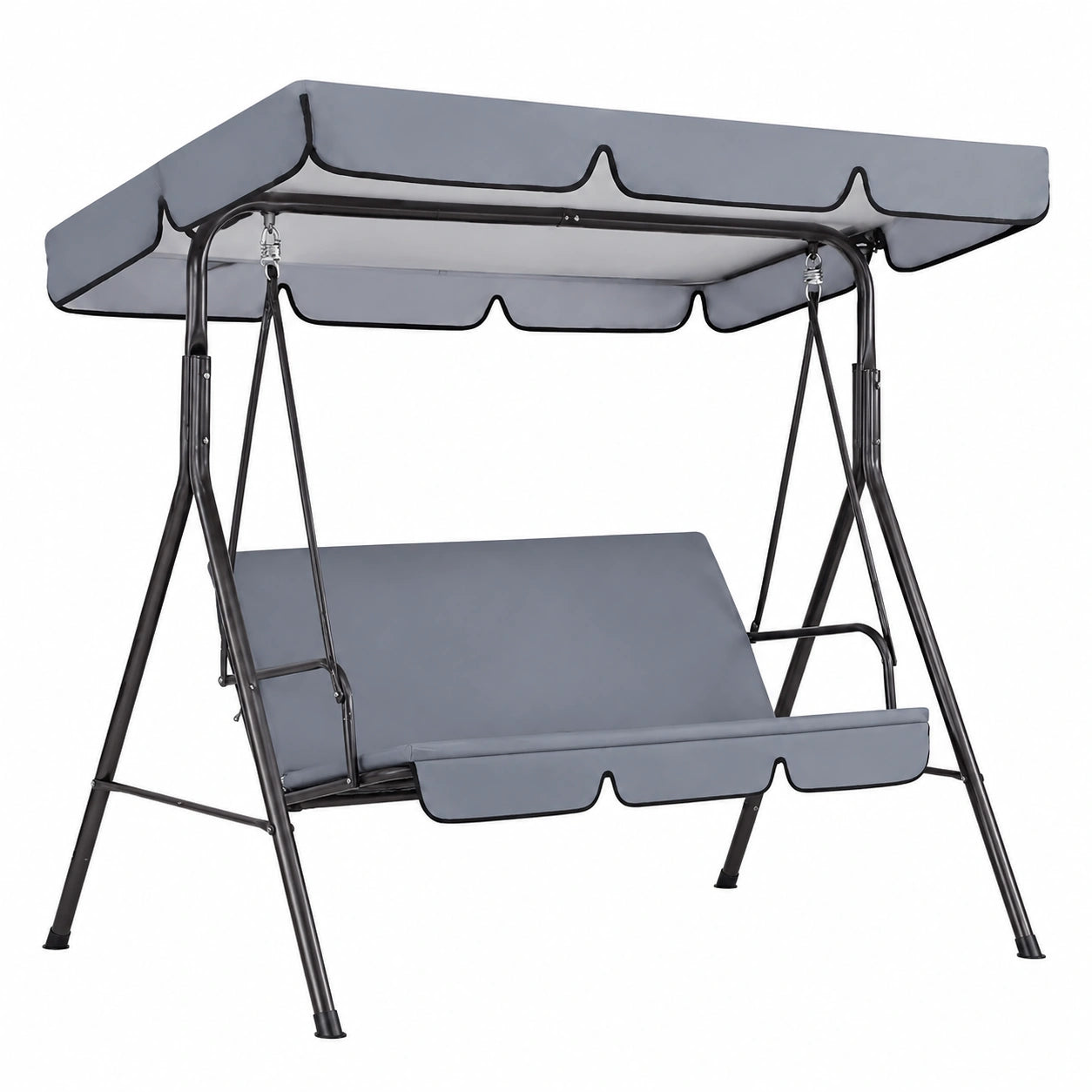 Funda Impermeable para Columpio de Jardín 3 Plazas 195x125cm - Tela Oxford Gris