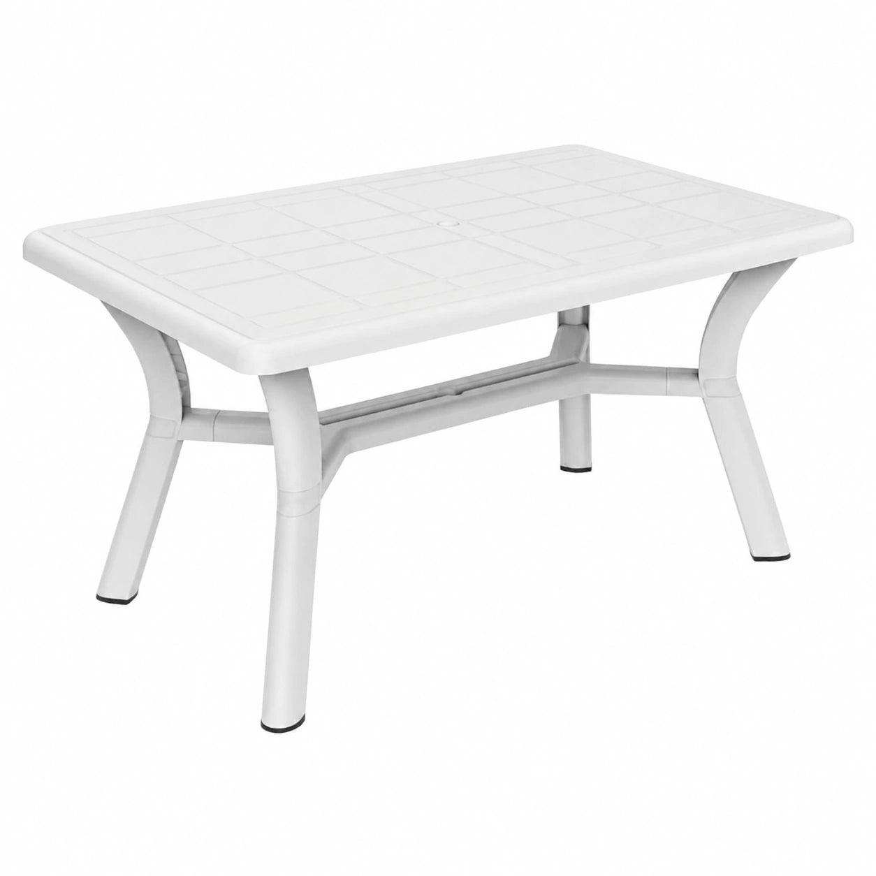 Mesa de Jardín Tulipán RESOL 140x90 cm para 4-6 Personas con Sombrilla y Protección UV
