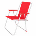 Silla Plegable de Playa Roja Cómoda y Portátil
