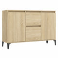 Mesa Consola de Madera Roble Sonoma para Pasillo 104x35x70cm