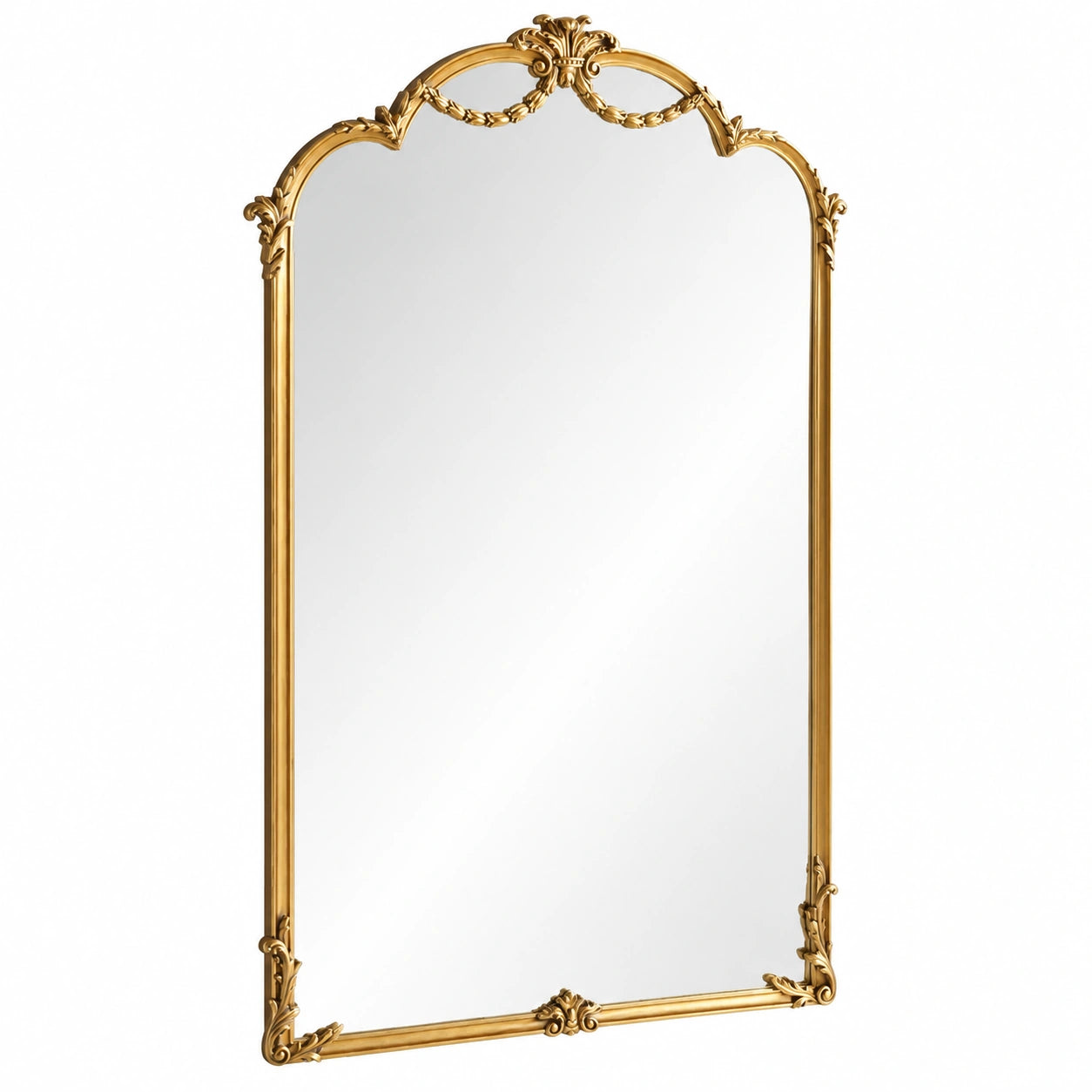 Espejo Arqueado Dorado 90x180 cm, Independiente y de Pared, Decoración Elegante para Hogar
