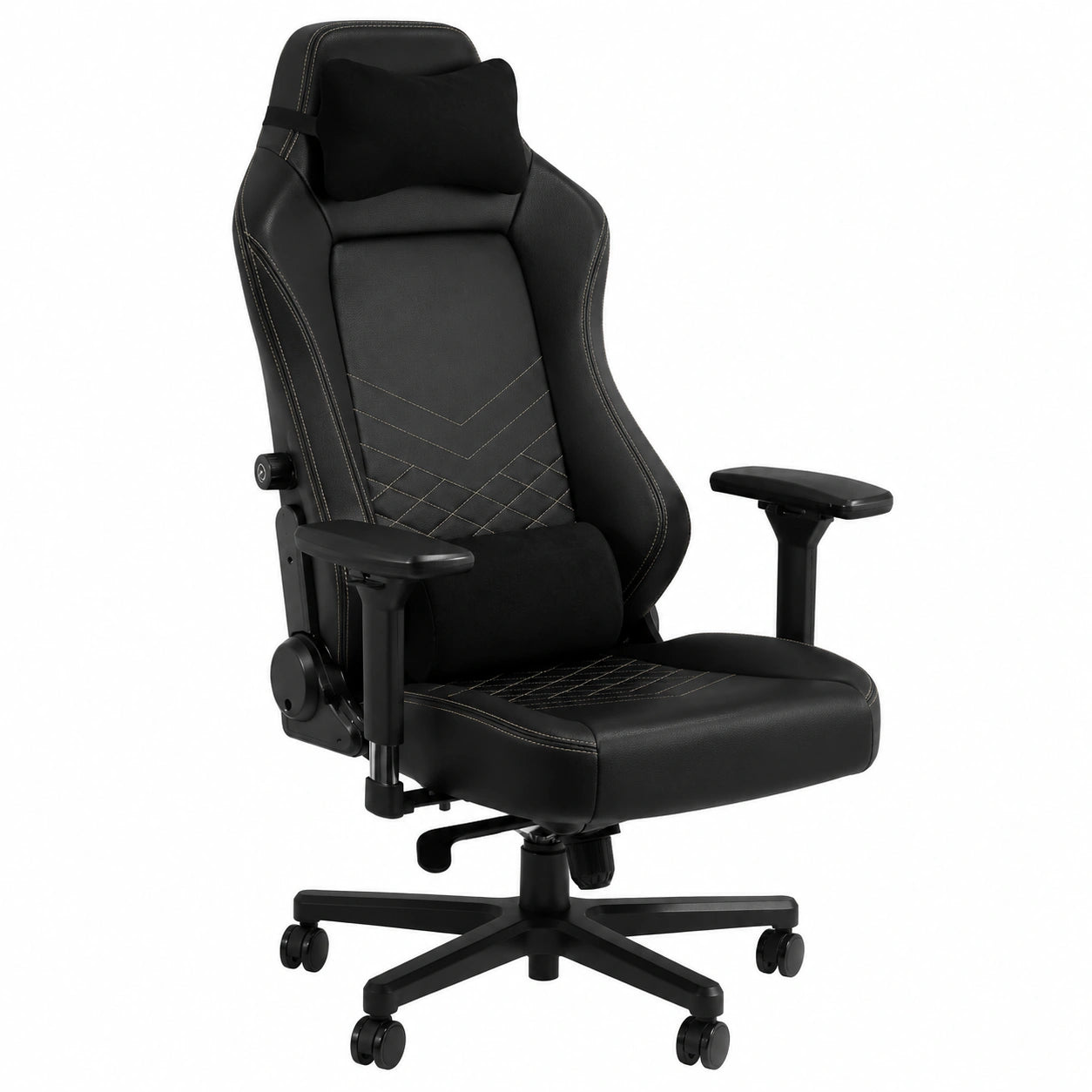 noblechairs HERO Silla Gaming Ergonómica de PU, Reclinable 135°, 150 kg, Estilo Deportivo, Negro/Oro