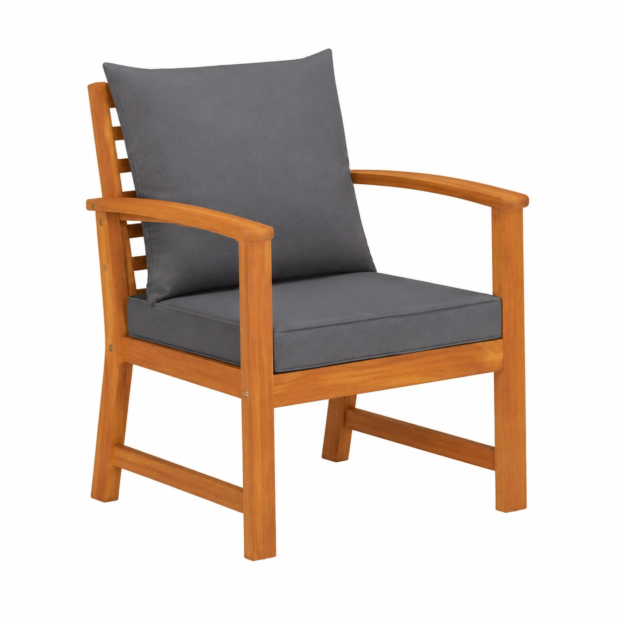 Conjunto de Muebles de Jardín 5 Piezas con Cojines de Madera de Acacia
