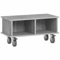 Mueble de TV de Madera Sonoma Gris con Almacenamiento y Estante, 68,5 x 35 x 35 cm