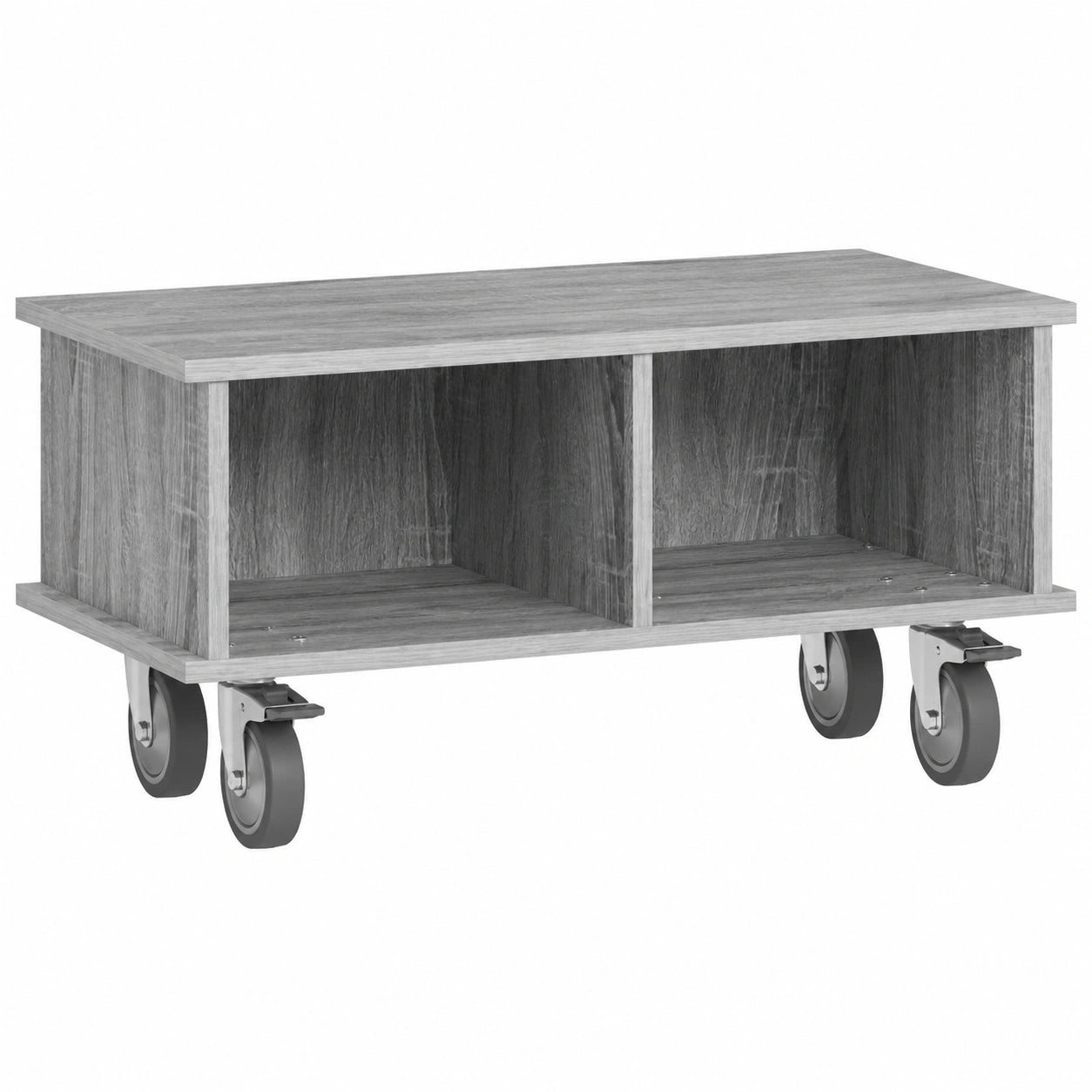 Mueble de TV de Madera Sonoma Gris con Almacenamiento y Estante, 68,5 x 35 x 35 cm