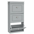 Mueble Zapatero Gris con 3 Compartimentos para Espacios Reducidos, 53x24x117cm