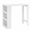 Mesa Alta Blanca para Cocina y Oficina, Ideal para Espacios Reducidos