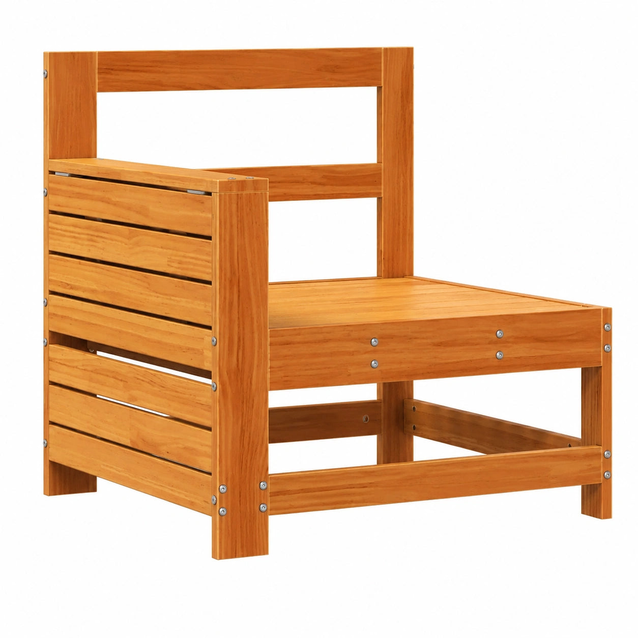 Conjunto de Sofá Modular de Madera de Pino para Jardín y Terraza