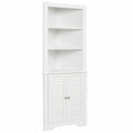 Armario Esquinero de Baño con Estantes y Puertas, Organizador Triangular para Hogar