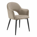 tectake Sillas de Comedor de Terciopelo con Reposabrazos, Estilo Nórdico, Modernas y Antideslizantes - Set de 2, Gris Topo